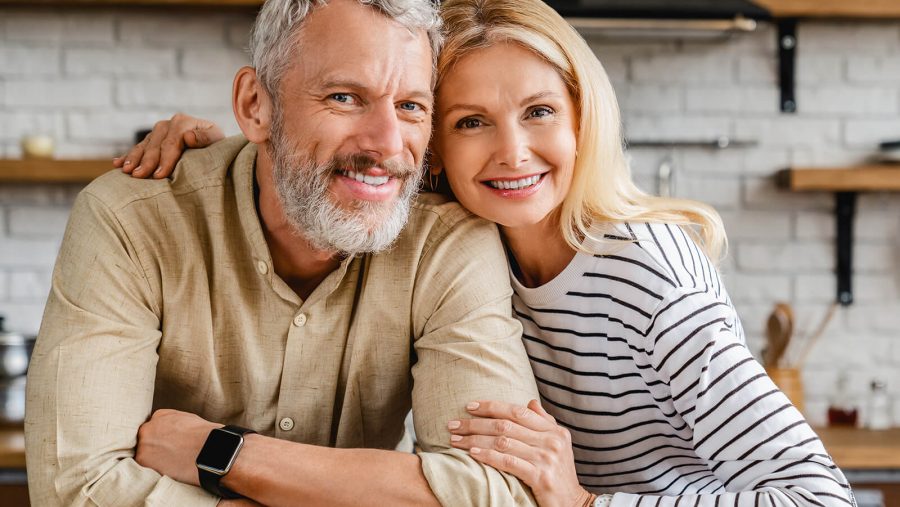 Two people hugging