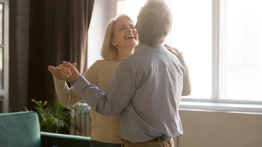 Two people dancing